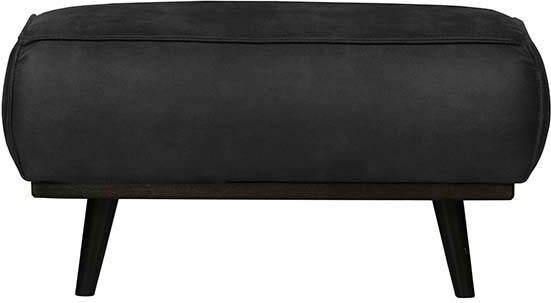 BePureHome Hocker 'Statement' Suedine, kleur Zwart