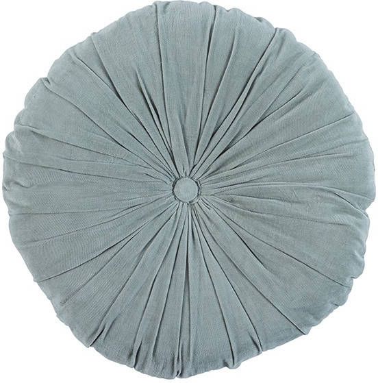 BePureHome Kussen Halo rond pale green micro velvetØ45 cm