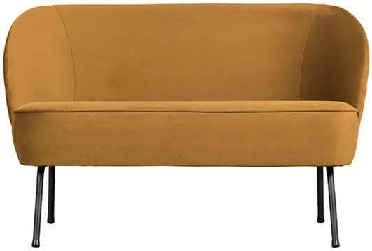 BePureHome Vogue 2 Zits Bankje Velvet Mosterd 68x110x65