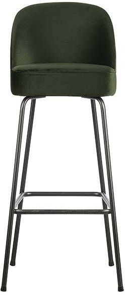 BePureHome Barkruk 'Vogue'(zithoogte 80cm)Velvet, kleur Onyx