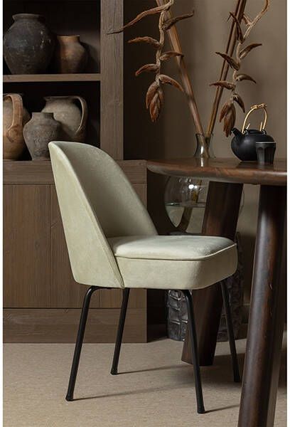 BePureHome Eetkamerstoel 'Vogue' Velvet, kleur Pistache