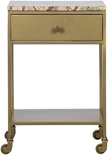 Be Pure Home Nachtkastje Clinic marmer antique brass