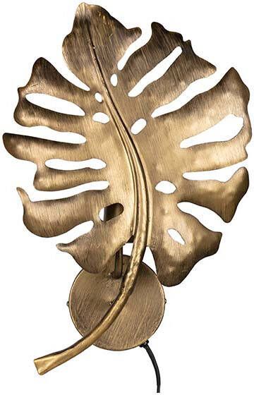 Be Pure Home Wandlamp Leaf antique brass metaal