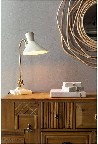Dutchbone Tafellamp 'Gaia' kleur Ivory