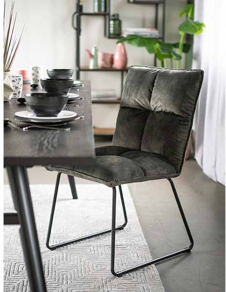 Eleonora Eetkamerstoel Ruby antraciet topper