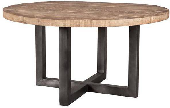 Sohome Ronde Eettafel 'Sigurd' 150cm, Mangohout en staal