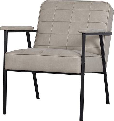 BePureHome Fauteuil Leerlook Patchwork Naturel