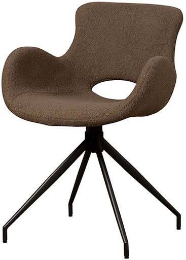 Towerliving Armstoel Campo schapenvacht donkerbruin