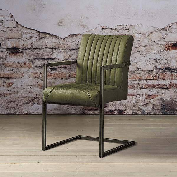 Towerliving Armstoel Ferro stof groen