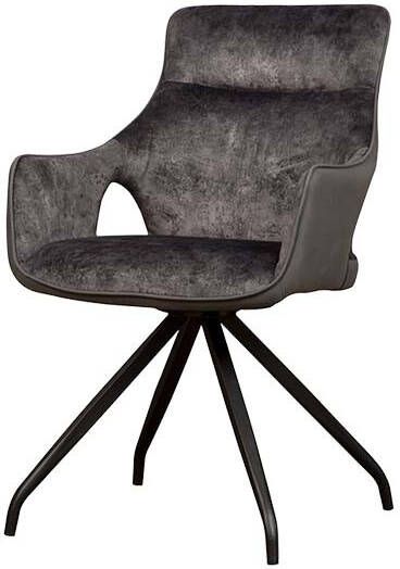 Towerliving Armstoel Nola grijs velvet