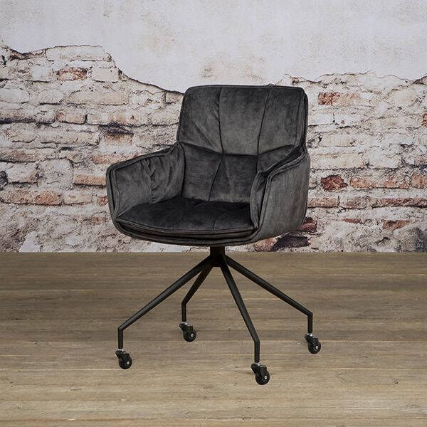 Towerliving Armstoel Saronno donkergrijs