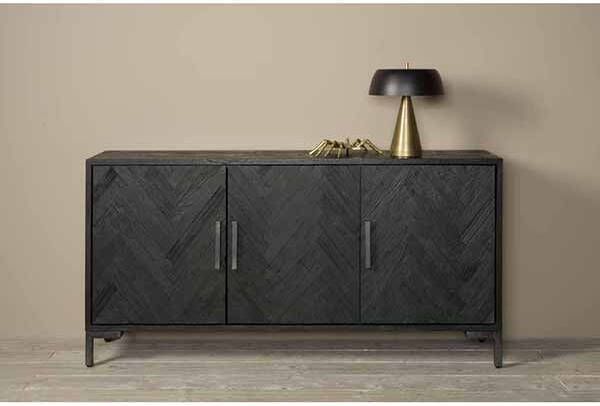 Towerliving Dressoir Ziano zwart 180x45x90 cm