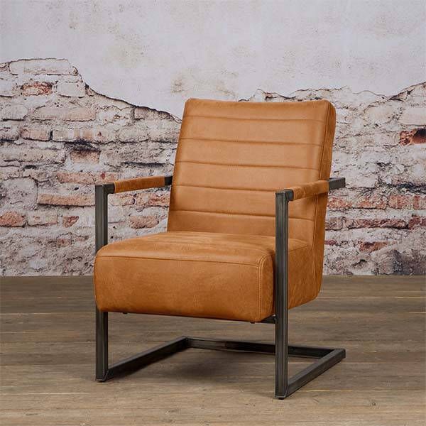 Towerliving Fauteuil Rocca Bull cognac