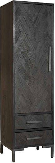 Towerliving Opbergkast Ziano links zwart 55x45x190 cm