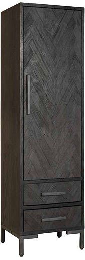 Towerliving Opbergkast Ziano rechts zwart 55x45x190 cm