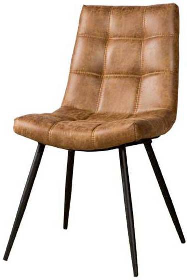 Towerliving Eetkamerstoel Navarra fabric cognac