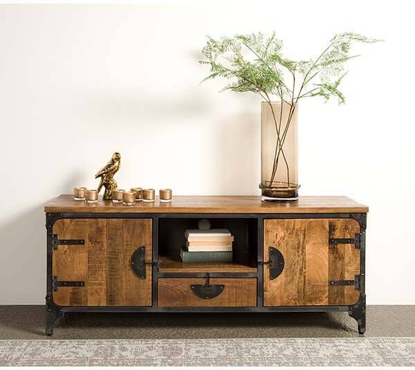 Towerliving Tv meubel Basto 2 deurs bruin