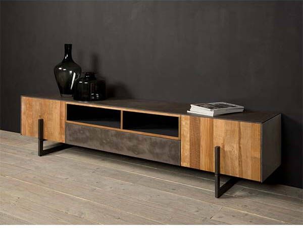 Towerliving Tv meubel Ora 2 deurs 1 lade 222 cm