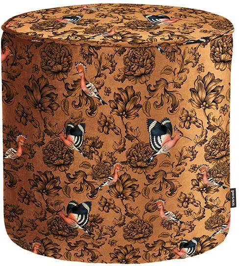 WOOOD Poef Sara hoog fenix fluweel 46xø46 cm