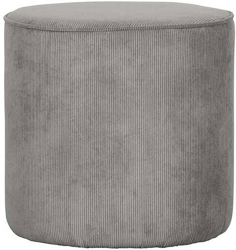 WOOOD Poef Sara hoog vergrijsd groen ribstof 46xØ46 cm