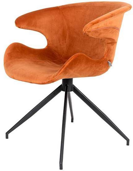 Zuiver Mia Stoel Hout/Stof 62 x 78,5 cm Oranje
