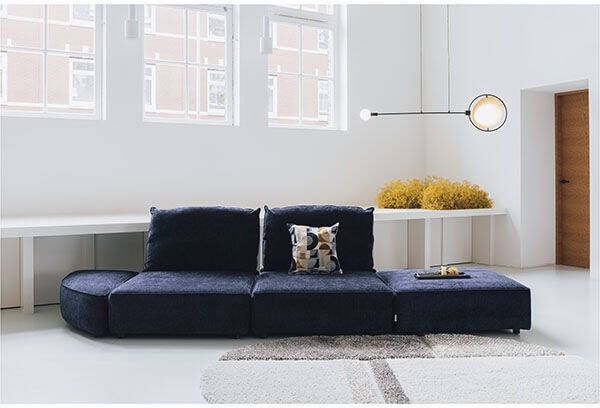 Zuiver Element bank Hunter 1, 5 zits zonder rug donkerblauw