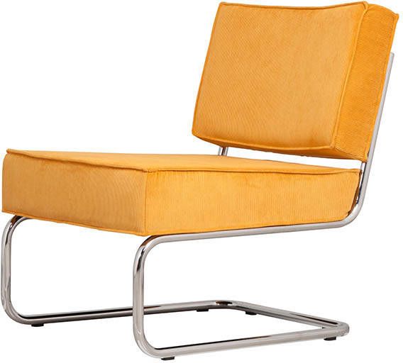 Zuiver Stoel Lounge Chair Ridge Rib geel