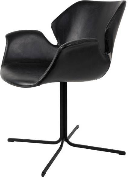 Zuiver Nikki Stoel PU-leer 80 x 66 cm Zwart