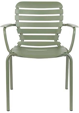 Zuiver Tuinstoel Vondel green met armleuning
