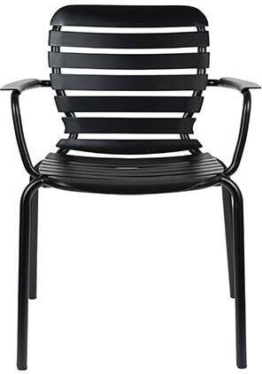 Wants and Needs Tuinstoel Vondel Zwart Armleuningen 82,5 x 64 x 58