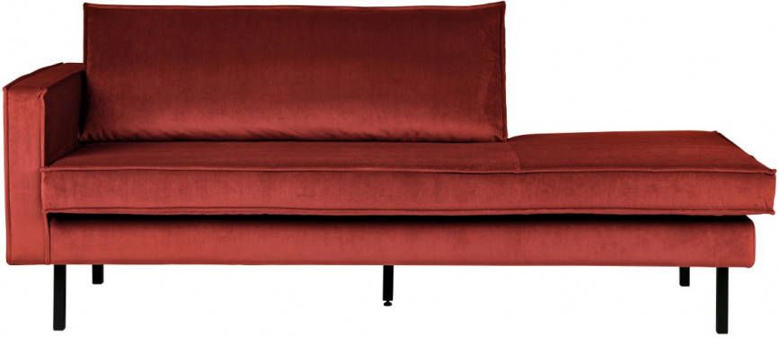 BePureHome Daybed 'Rodeo' Links, Velvet, kleur Chestnut
