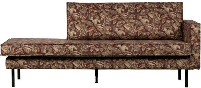 BePureHome Daybed 'Rodeo' Rechts, Velvet, kleur Bouquet Chestnut